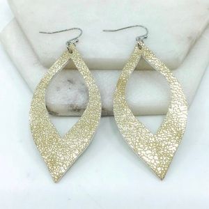 NEW! Vegan Leather Rose Gold Earrings